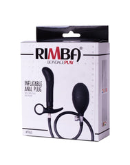 2: Rimba Latex Play - Aufblasbarer Analplug mit Pumpe - Schwarz
