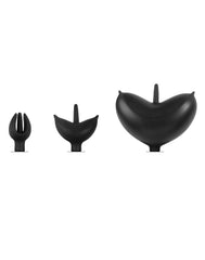 Rimba Latex Play - Aufblasbarer Anal Plug in Tulpenform mit Pumpe - Schwarz