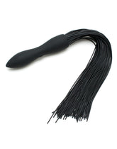 Rimba Latex Play - Peitsche mit vibrierendem Dildo - Schwarz