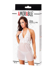 Amorable by Rimba - Minikleid mit G-String - One Size - Weiß