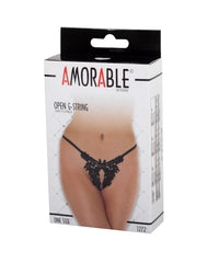 Amorable by Rimba - Offener Schmetterlingsstring - One Size - Weiß