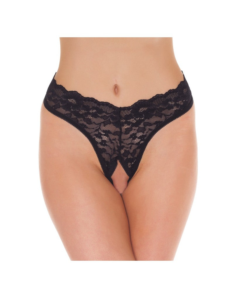 Amorable by Rimba - Offener String - One Size - Schwarz