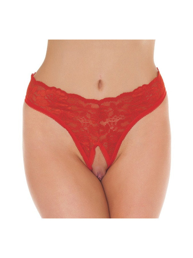Amorable by Rimba - Offener String - One Size - Rot