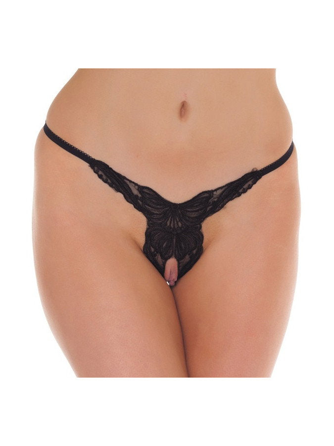 Amorable by Rimba - Offener String - One Size - Schwarz