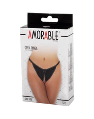 Amorable by Rimba - Open Tanga - One Size - Schwarz