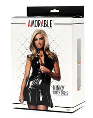 Amorable by Rimba - Partykleid im Latex Look - Schwarz