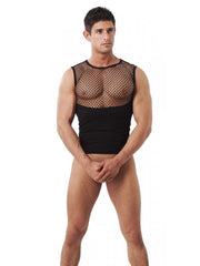 Amorable by Rimba - Tanktop mit Netz - Schwarz