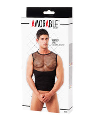 Amorable by Rimba - Tanktop mit Netz - Schwarz