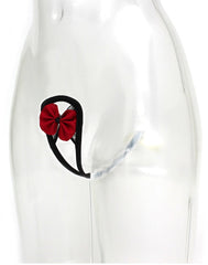 Amorable by Rimba - Trägerloser Tanga - One Size - Schwarz / Rot