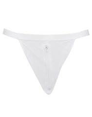 Amorable by Rimba - Transparenter String mit Reißverschluss - One Size - Weiß