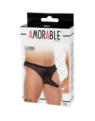 Amorable by Rimba - Transparenter String mit Auslauf - One Size - Schwarz