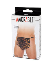 Amorable by Rimba - String mit Lendenschurz - One Size - Leopardenmuster