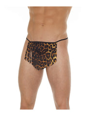 Amorable by Rimba - String mit Lendenschurz - One Size - Leopardenmuster