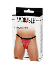Amorable by Rimba - String mit Reißverschluss - One Size - Rot