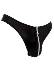 Amorable by Rimba - String mit Reißverschluss - One Size - Schwarz
