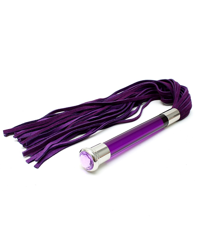 1: Rimba - Suede Flogger with glass handle and crystal