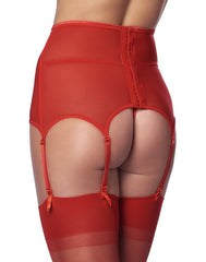 Amorable by Rimba - Strapshalter mit G-String und Strümpfen - Rot