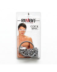 Rimba - Brustklammern mit Kette und Cockring Ø 50 mm.