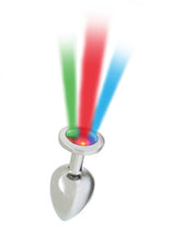 Rimba Toys - Pisa - Butt Plug mit LED Leuchten - Silber