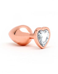 Rimba Toys - Pisa - Heart Shaped Butt Plug - Rose Gold