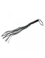 Rimba Bondage Play - Peitsche mit 19 Saiten (80 cm) - Schwarz