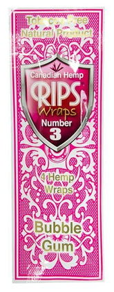 RIPS - Canadian Hemp Wraps - Number 3 - Bubble Gum - Box - 15 x 4 Stück