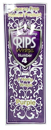RIPS - Canadian Hemp Wraps - Number 4 - Purple - Box - 15 x 4 Stück