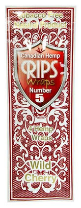 RIPS - Canadian Hemp Wraps - Number 5 - Wild Cherry - Box - 15 x 4 Stück