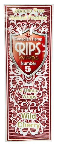 RIPS - Canadian Hemp Wraps - Number 5 - Wild Cherry - Box - 15 x 4 Stück