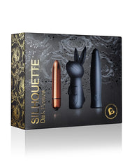 Rocks-Off - Dark Desires Kit - Bullet Vibrator mit Ärmeln - Schwarz / Gold