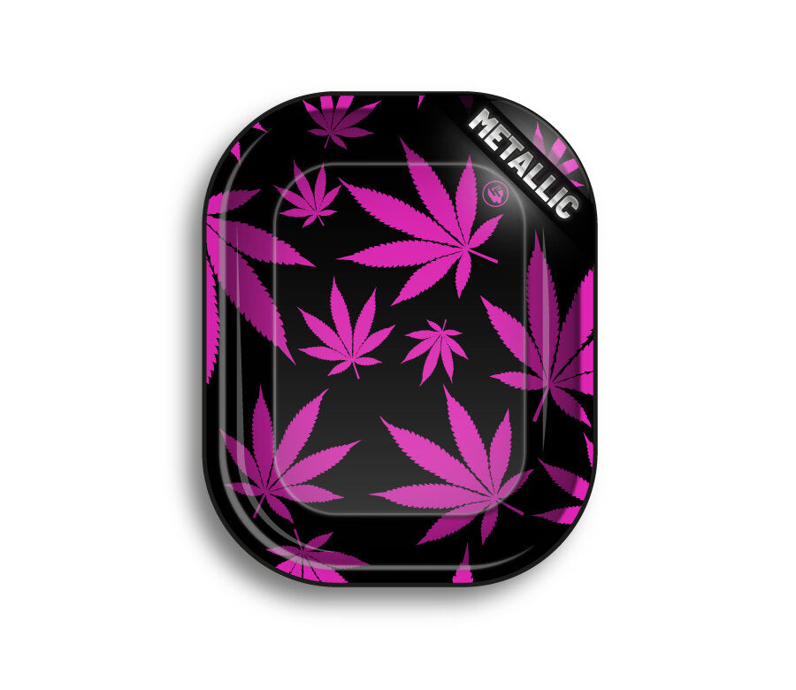 Rolling Tray - 18 x 14cm - Leaves Pink