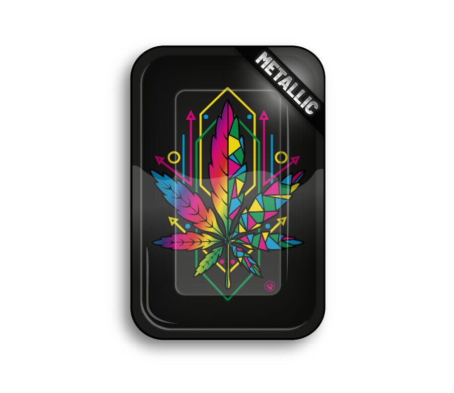 Rolling Tray - 27.5 x 17.5cm - Geometrical Leaves