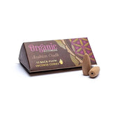 Rückfluss Räucherkegel - Organic Goodness - Arabisches Oudh - Display - 6 x 12 Stück