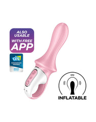 Satisfyer - Air Pump Booty 5+ - Aufblasbarer Anal-Vibrator (mit App-Steuerung) - Pink