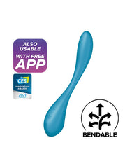 Satisfyer - G-Spot Flex 5+ - Flexible G-Spot Vibrator (mit App-Steuerung) - Blau
