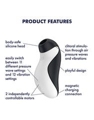 Satisfyer - Orca - Air Pulse Vibrator - Schwarz & Weiß