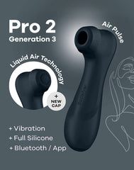 Satisfyer - Pro 2 Generation 3 - Air Pulse Vibrator (mit App-Steuerung) - Schwarz