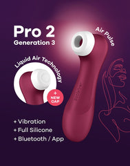 Satisfyer - Pro 2 Generation 3 - Air Pulse Vibrator (mit App-Steuerung) - Rot