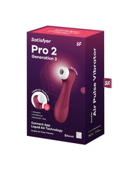 Satisfyer - Pro 2 Generation 3 - Air Pulse Vibrator (mit App-Steuerung) - Rot