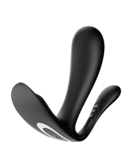 1: Satisfyer - Top Secret+ - Tragbarer Vibrator mit Analstimulator - Schwarz