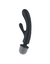 1: Satisfyer - Triple Lover - 2-in-1 Wand and Rabbit Vibrator - Grey