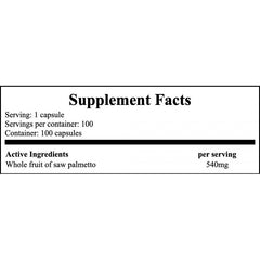 Saw Palmetto 540mg - 100caps. x20
