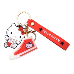 Schlüsselanhänger - Hello Kitty - rot / schwarz - Display - 24 Stück