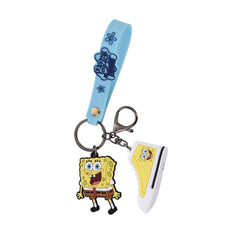 Schlüsselanhänger - Sponge Bob - rot / schwarz - Display - 24 Stück