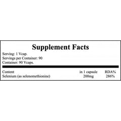 Selenium - 200 MCG - 90vcaps. x12