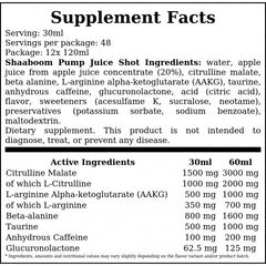 SHAABOOM PUMP Juice SHOT - 120ml - Exotic x12