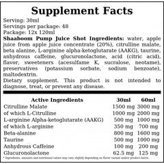 SHAABOOM PUMP Juice SHOT - 120ml - Orange Citrus x12