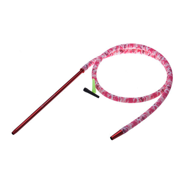Shisha Silikonschlauch mit XL Alumundstück - 1.5 Meter - pink camouflage