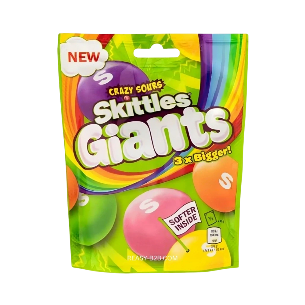 Skittles Giants Crazy Sours - 3x Bigger 132g