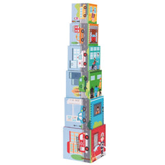 Spielba Stapelturm mit 6 Autos